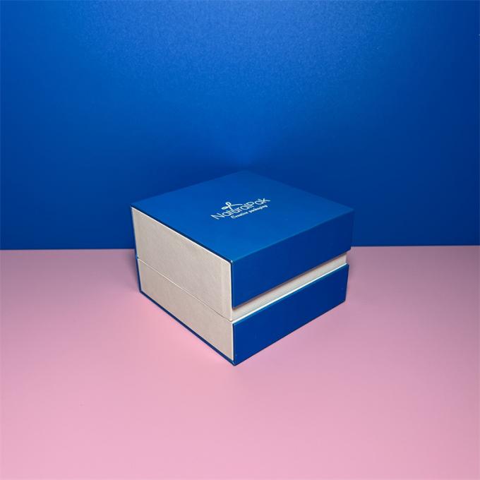 Fabrik-direkte kundenspezifische Logo Blue Color Luxury Plastic-Uhr-Verpackenkasten Ring Earring Pendant Necklace