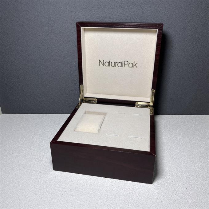 Kundenspezifisches rotes Luxusholz-Papierverpackenkasten für Uhr-Uhr-Satz-Geschenk