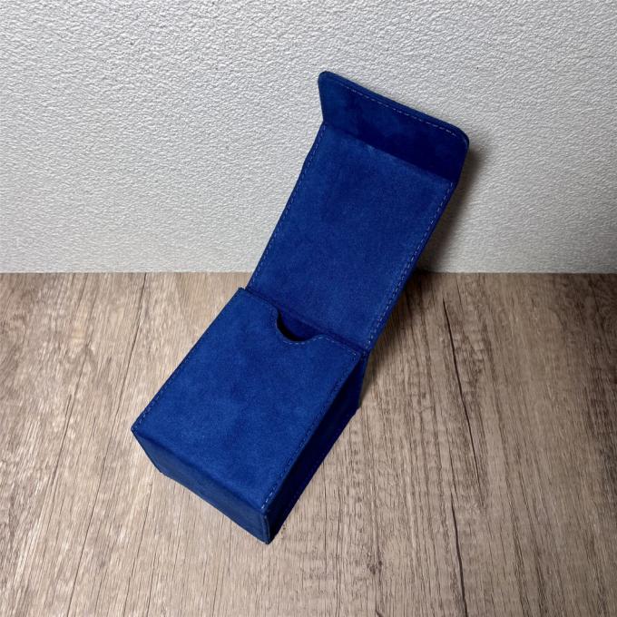 Spezielles blaues Großhandelsveloursleder-Verpackenkasten für Uhr-Uhr-Satz-Bügel