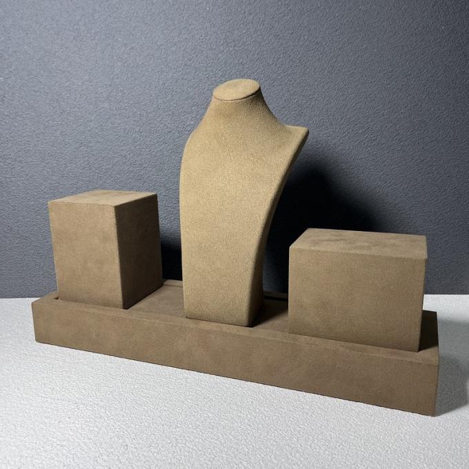 Kundenspezifischer Verpackenkaffee Microfiber-Schmuck-Stand für Halskette