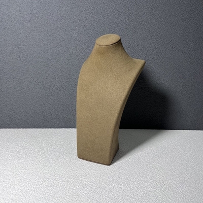 ROHS-Mannequin-Fehlschlag-Schmuck-Anzeigen-Kaffee Microfiber-Halsketten-Stand-Anzeigen