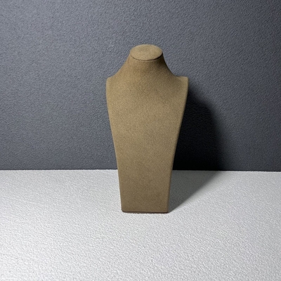 ROHS-Mannequin-Fehlschlag-Schmuck-Anzeigen-Kaffee Microfiber-Halsketten-Stand-Anzeigen