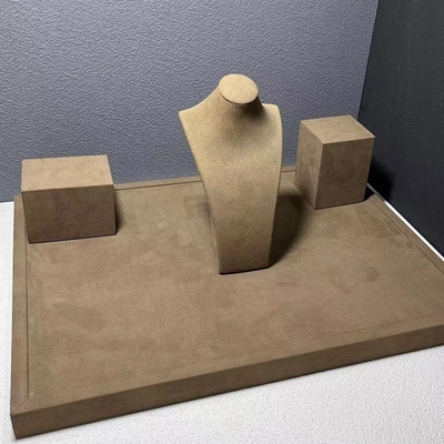 ROHS-Mannequin-Fehlschlag-Schmuck-Anzeigen-Kaffee Microfiber-Halsketten-Stand-Anzeigen