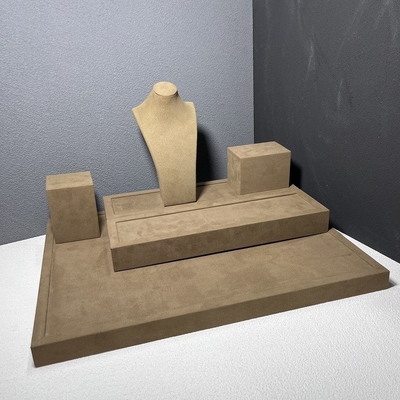 ROHS-Mannequin-Fehlschlag-Schmuck-Anzeigen-Kaffee Microfiber-Halsketten-Stand-Anzeigen