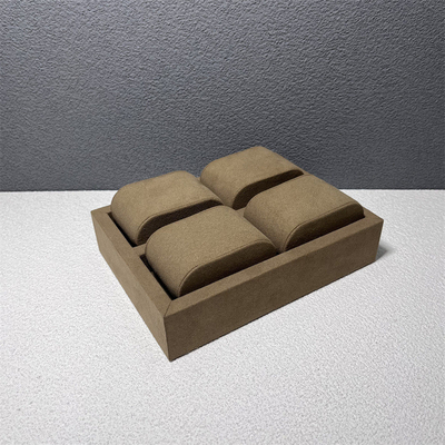 Schlitz Microfiber der Kaffee-Farbe12 Luxusuhr Schmuck-Uhr-Organisator anzeigen