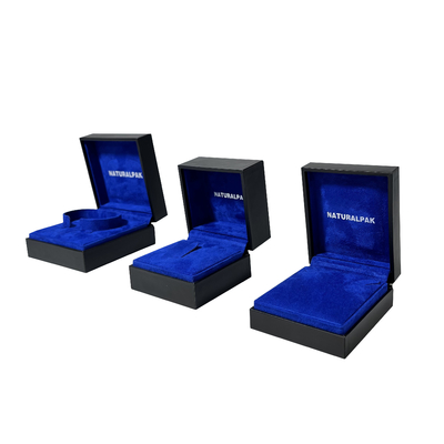 Marine-Luxusschmuck-Verpackenkästen zwei Schatten-blaue mittlere Größen-Geschenkboxen mit Deckeln