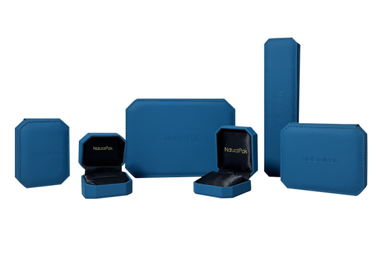 Luxusschmuck-Verpackenkasten-achteckige Spitzenveloursleder-Geschenkbox SMATA FSC