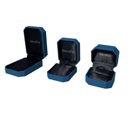 Luxusschmuck-Verpackenkasten-achteckige Spitzenveloursleder-Geschenkbox SMATA FSC