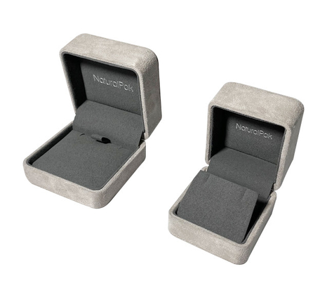 Runde Ecksamt-Schmuckkästchen-Luxusohrring-Armband-Großhandelshalskette Ring Box Jewelry Packaging Box