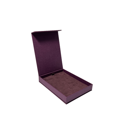 Weißer Ärmel-purpurroter Papier-Magnet-Verpackenkasten-Quadrat-Uhr-Geschenkbox für ihn