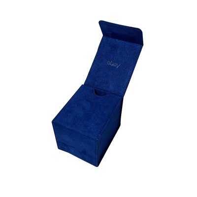Spezielles blaues Veloursleder-Luxusuhr-Anzeige