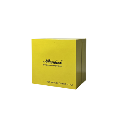 Gelbe schwarze einzelne Uhr-Kasten-kundenspezifische Luxusuhr-Verpackenkasten mit Ordnung