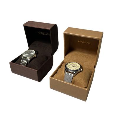 Hölzerne Beschaffenheits-Kunstleder-Armbanduhr-Verpackenkasten-Uhrenarmband-Geschenkbox