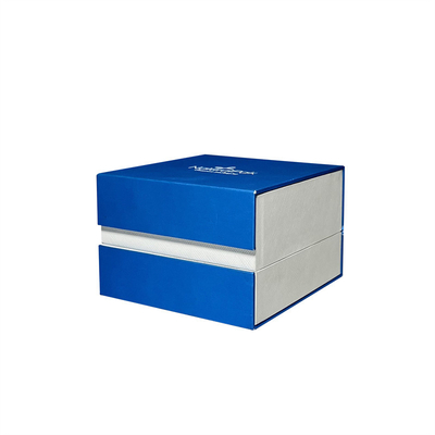 Verpackenkasten-Schmuckkästchen Sapphire Blue Plastic Luxury Watchs für Halsketten und Ohrringe