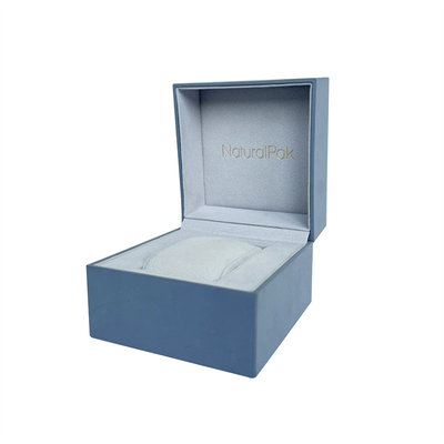 Hellblauer Uhr-Halter prägte Logo Watch And Bracelet Box
