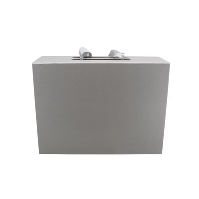 Silberne kleine Geschenkbox Grey Luxury Folding Gift Boxes-Soems Pappmit langem Streifen