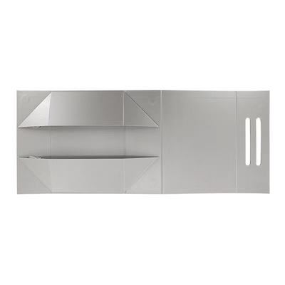 Silberne kleine Geschenkbox Grey Luxury Folding Gift Boxes-Soems Pappmit langem Streifen