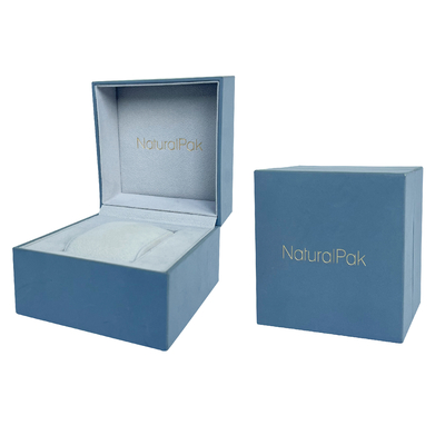 Hellblauer Uhr-Halter prägte Logo Watch And Bracelet Box
