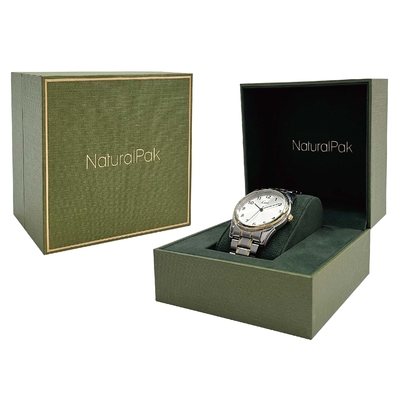 Velvet Luxury Watch Packaging Box mit Goldrahmen