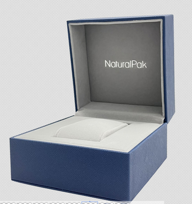 BLAUE Kissen-Luxusuhr-Verpackenkasten Grey Velvet Inside ROLLEN PUs H