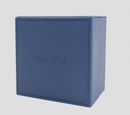 BLAUE Kissen-Luxusuhr-Verpackenkasten Grey Velvet Inside ROLLEN PUs H