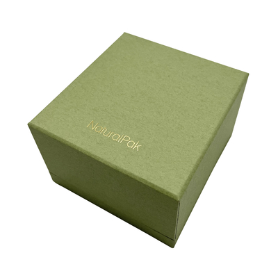 Grüner Spray malte Ring Luxury Jewelry Case With-Achteck-Form