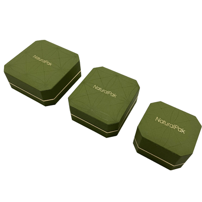 Luxusachteck-Form-Armbanduhr-Verpackenkästen mit Goldlinie