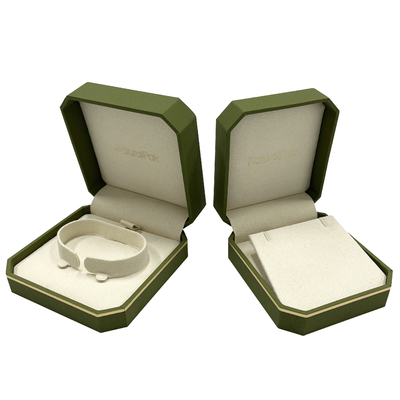 Luxusachteck-Form-Armbanduhr-Verpackenkästen mit Goldlinie