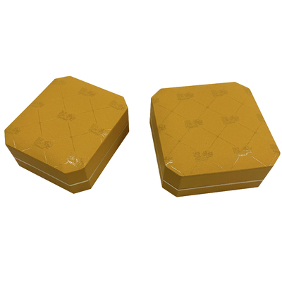 Achteck-Form fertigte Schmuck-Verpackenkasten mit Goldlinie besonders an