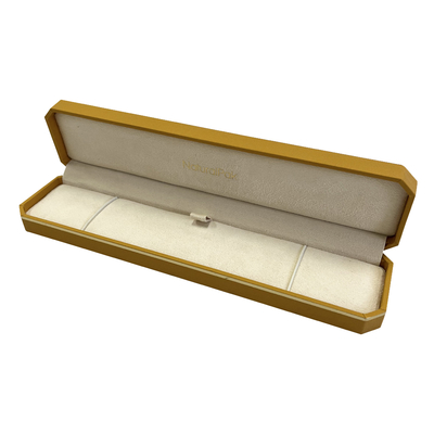 Achteck-Form fertigte Schmuck-Verpackenkasten mit Goldlinie besonders an