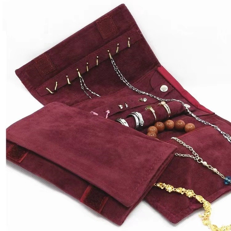 Sondergröße PU-Reise-Schmuck-Organisator Roll 8,1&quot; *0.8 ' *5.9“