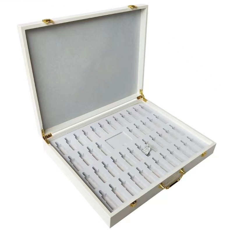 250*180*73mm kosmetisches Verpackenkästen weißes PU-Make-upluxusmagazin mit Verschluss