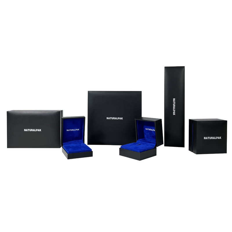 Marine-Luxusschmuck-Verpackenkästen zwei Schatten-blaue mittlere Größen-Geschenkboxen mit Deckeln