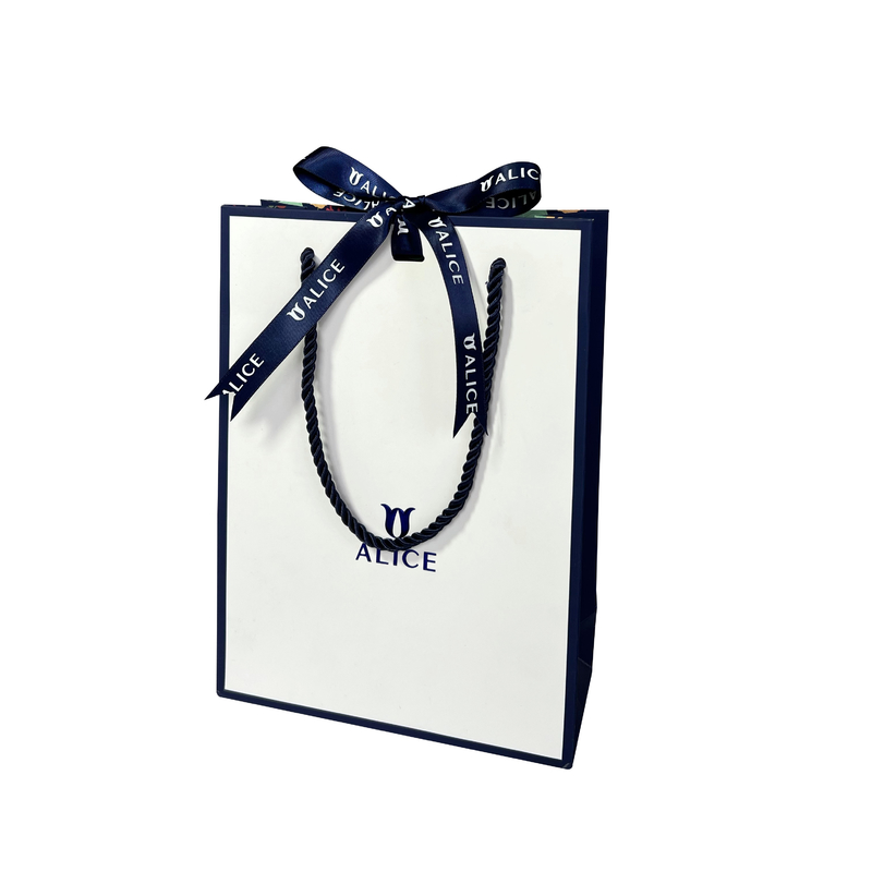 Kundengebundene Logo White Blue Jewellery Handbags-Papiergeschenk-Tasche für das Einkaufen