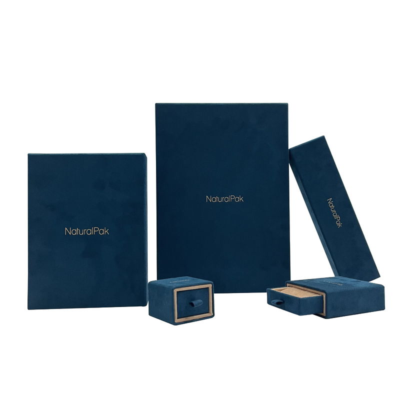 Spitzenveloursleder-Fach-Schmuck-Verpackungs-Kasten für Ring Earring Pendant Bangle Bracelet